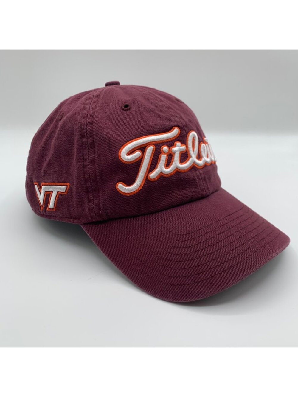 Virginia Tech Hokies NCAA Maroon Titleist 47 Brand Clean Up Strapback Hat